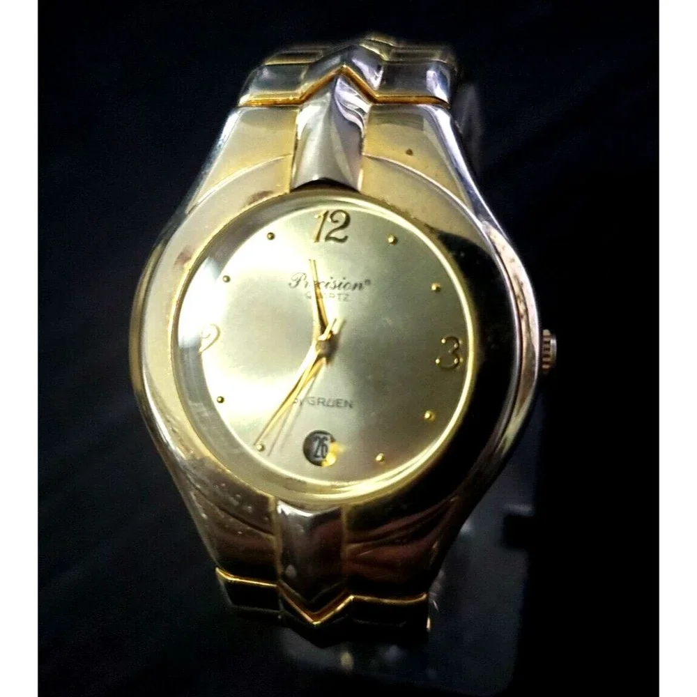 EXTREMELY RARE Vintage GRUEN Precision Mens Watch GP5088-138 Cleaned New Battery